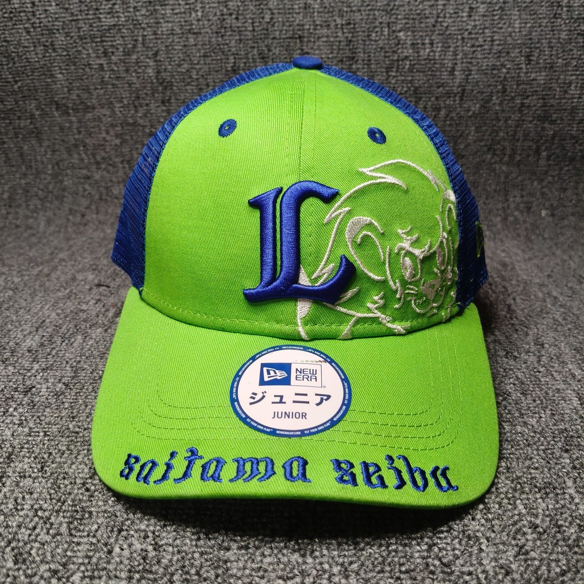 New Era Saitama Seibu Lions Junior Trucker Hat Cap Green Blue Snapback NPB