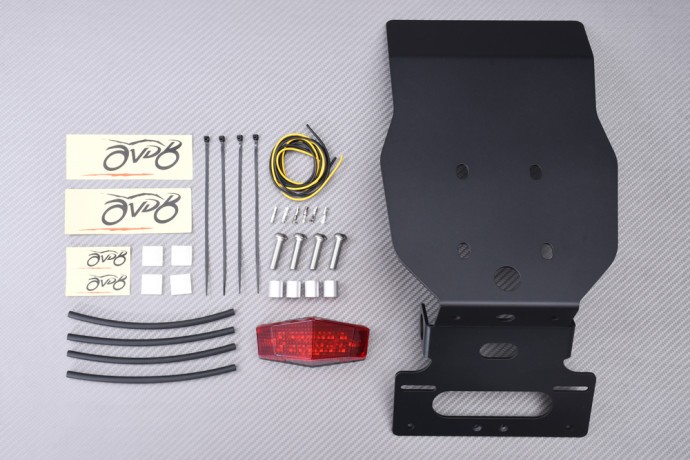 Support de plaque AVDB avec feu arrière rouge pour moto Honda CL 500 PC74 2023-2026