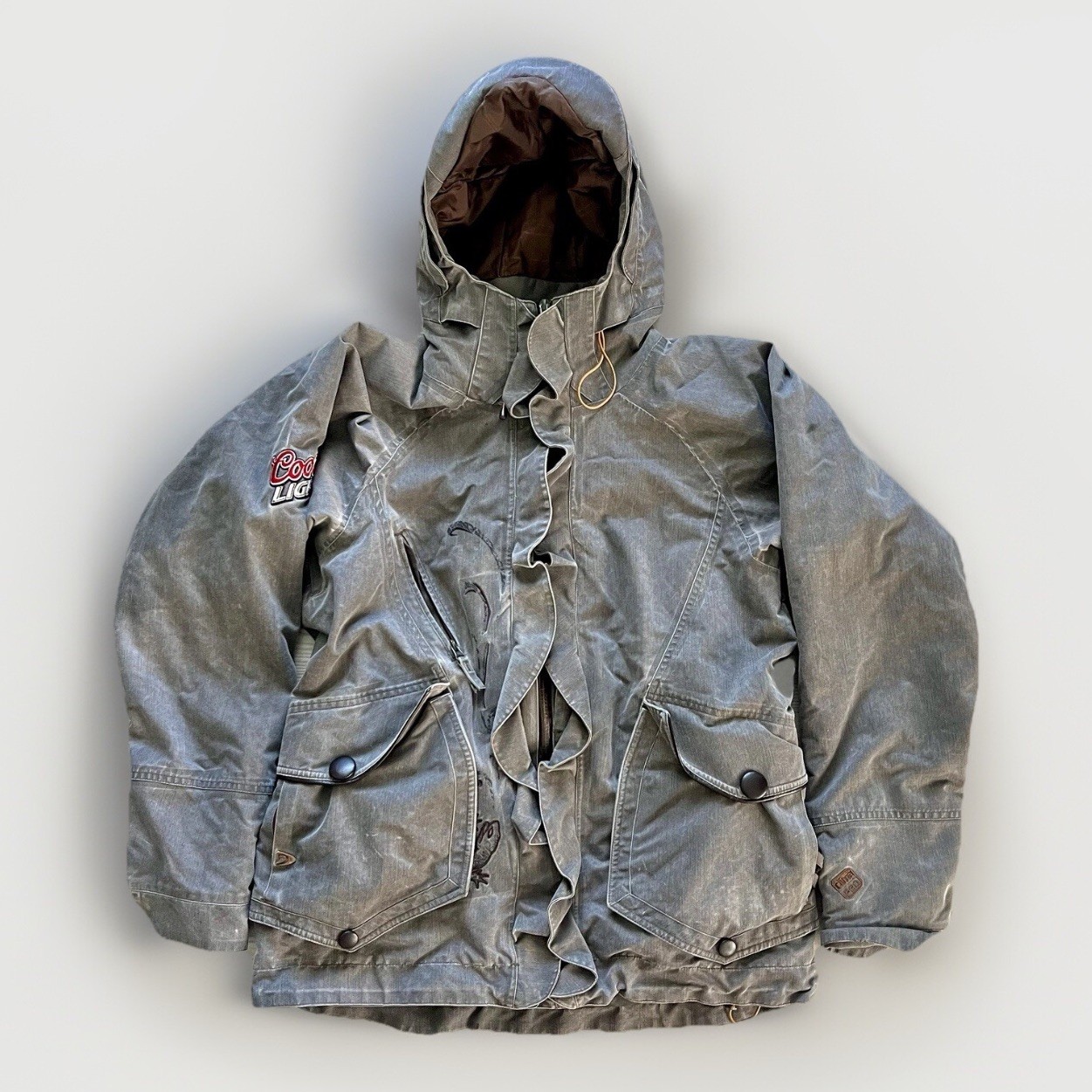 Salomon Giacca Invernale Donna Media Snowboard Sci Cappuccio Coors Leggero Grigio Vail