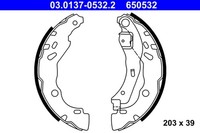 ATE Bremsbackensatz 03.0137-0532.2 FüR Renault Dacia Clio Thalia Logan Stepway 2