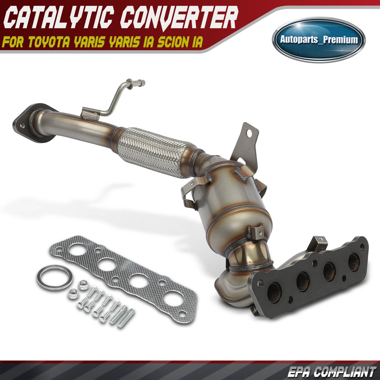 Front Catalytic Converter for Toyota Yaris 2019 2020 Yaris iA 2017 2018 Scion iA