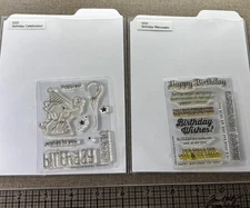 Simon Says Stamp Lot of  2 Stamp Sets - Birthday Messages & Birthday Celebration