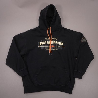 All American Roughneck AAR Built On Tradition Pullover Hoodie Mens Large Black