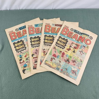 BUNDLE 4x THE BEANO Comics Job Lot All 1984 Dennis the Menace Pup Parade