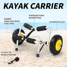 Kayak Canoe Boat Carrier Dolly Trailer Tote Trolley Transport Cart Wheel Solid