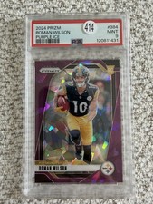 2024 Panini Prizm - Rookies Roman Wilson #384 Purple Ice Prizm /225 (RC) PSA 9