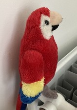 RED MACAW PARROT SOFT TOY TEDDY PLUSH CUDDLY 