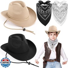 Xtinmee 4 Pcs Kids Cowboy Hat for Baby Boys Girls Toddler Wool Cowgirl Hats C