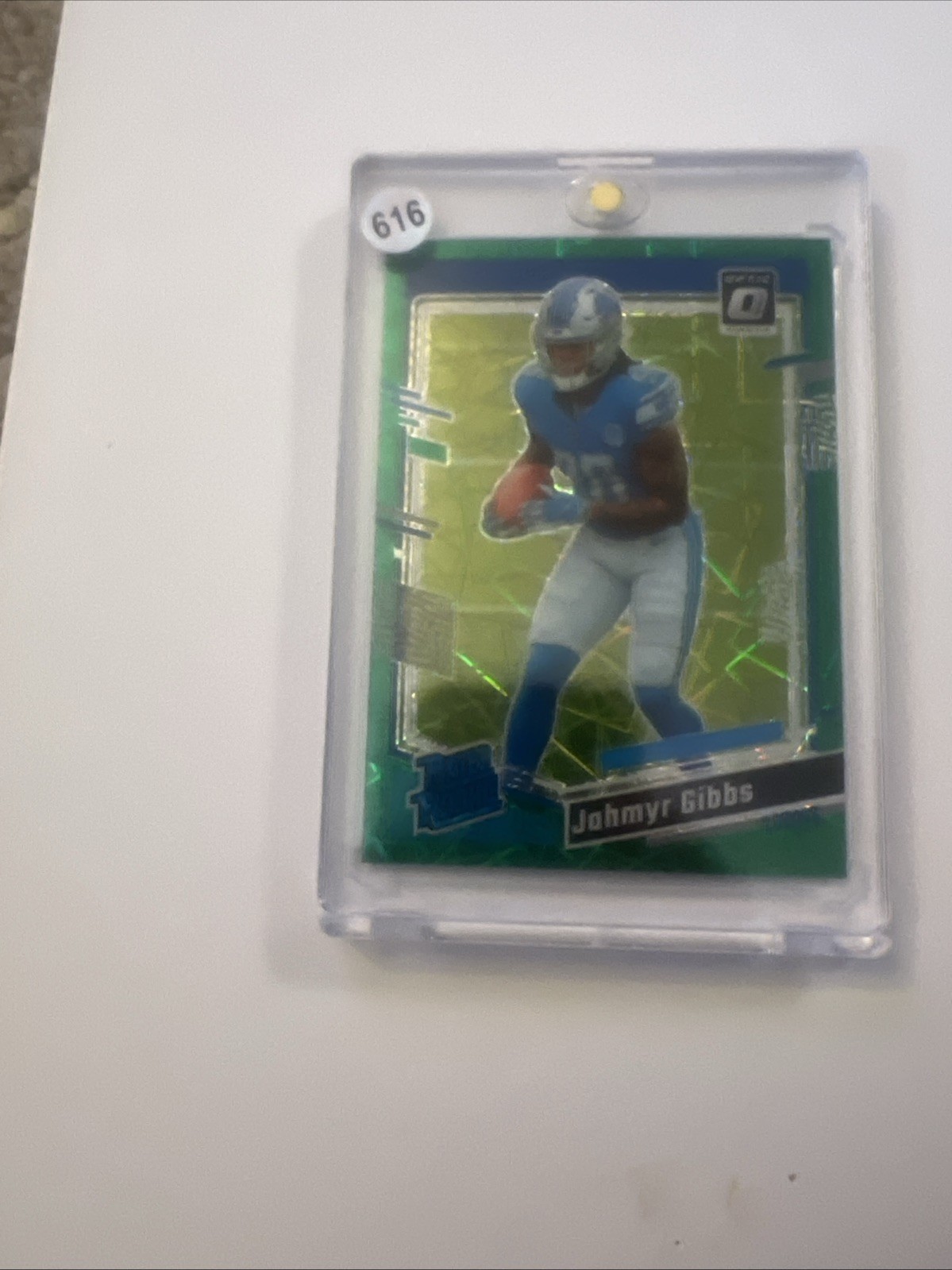 2023 Panini Donruss Optic - Rated Rookie Jahmyr Gibbs #236 Green Velocity Prizm