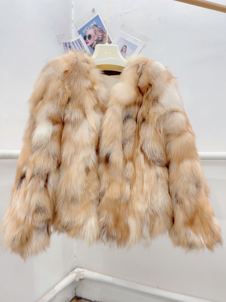 Women's Fur Imitation Fox Lapel Patchwork Long Coats main image 0