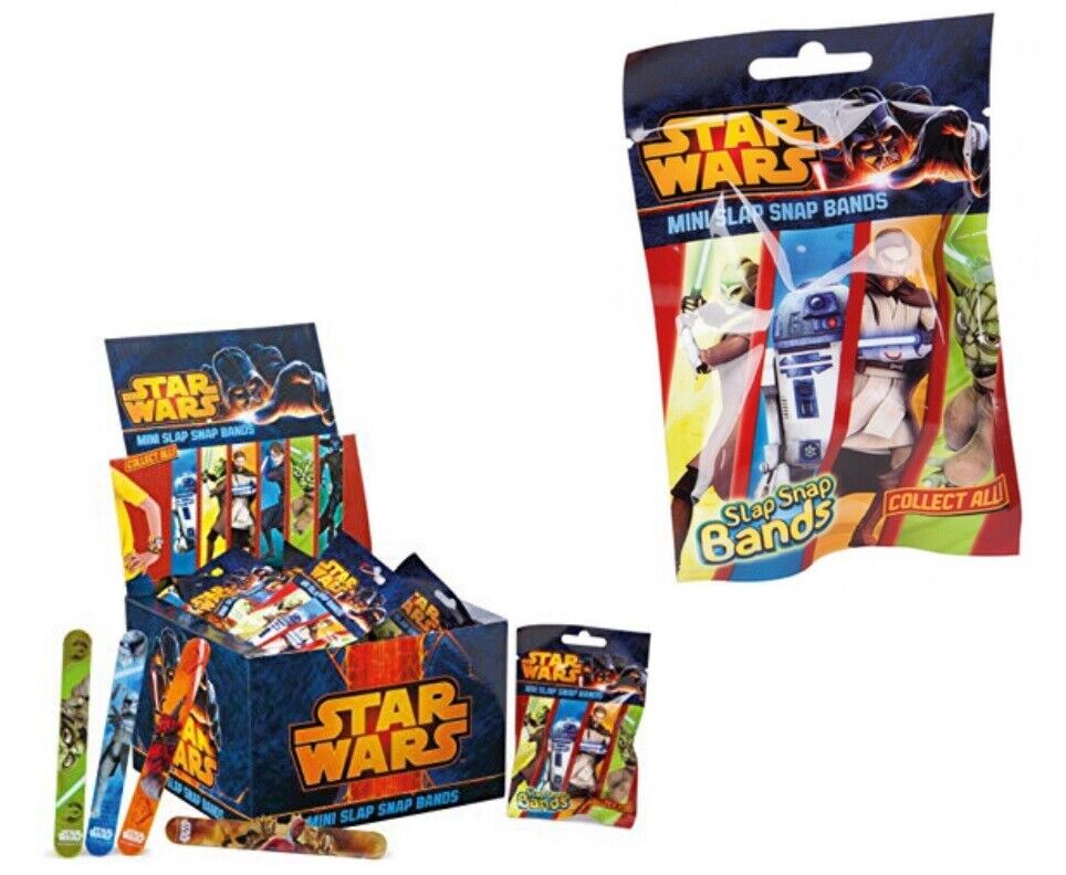 Star Wars Mini Slap Snap Band - 6 BLIND BAGS Kids Gift Party Fillers Stocking