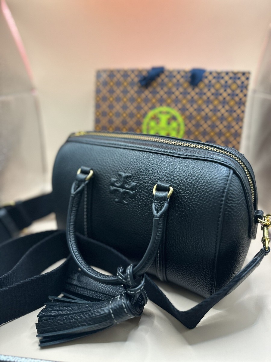 New! Tory Burch Thea Mini Satchel Leather Crossbody in Black