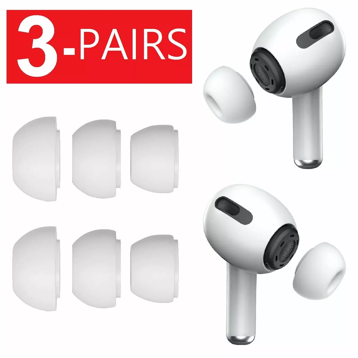  [3 Pairs] Replacement Ear Tips for Airpods Pro and