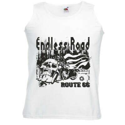 Tank Top ENDLESS ROAD ROUTE 66 BIKERSHIRT MOTORRAD CHOPPER GOTHIC MOTORCYCLE