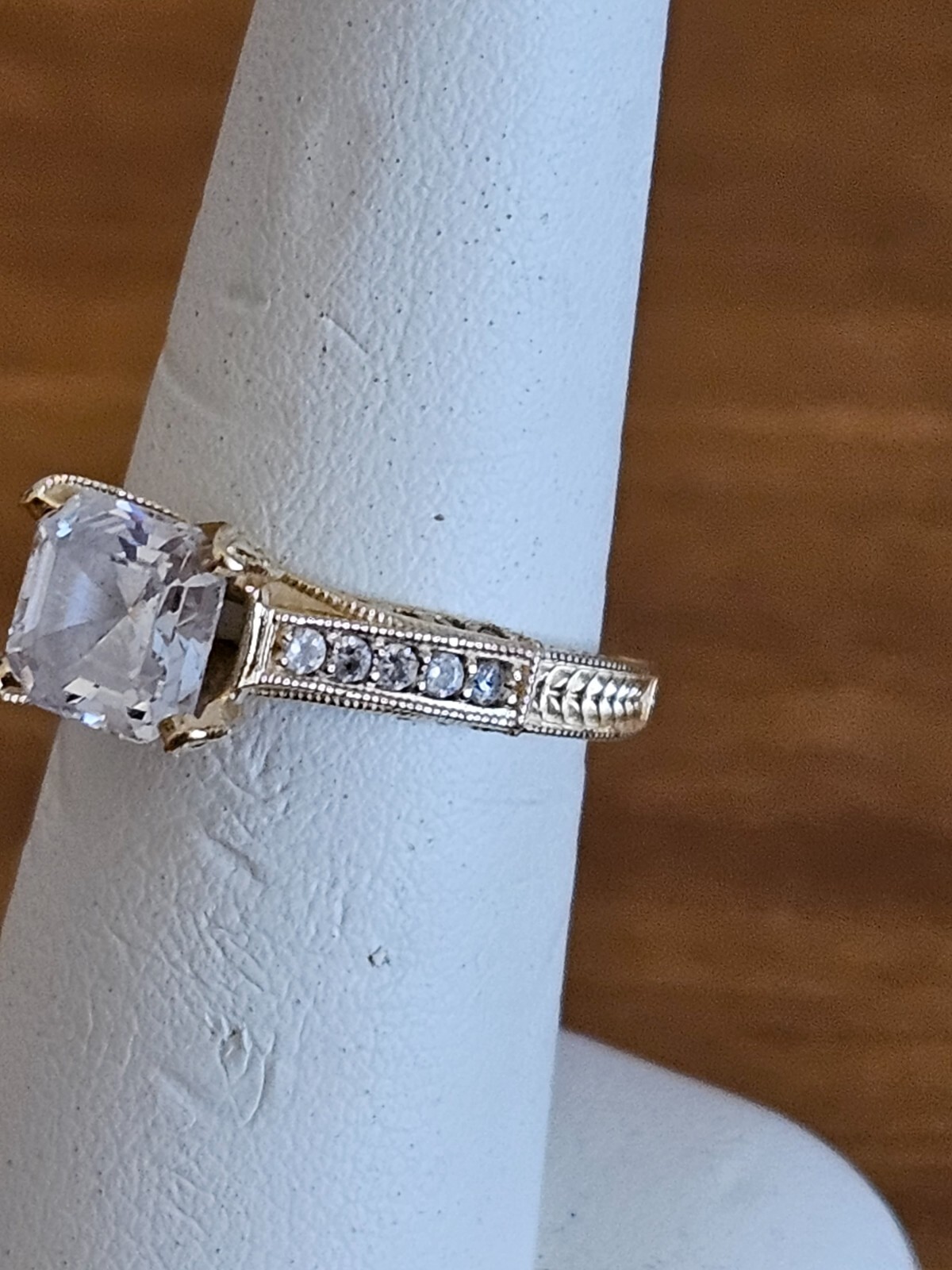 Radiant Princess Simulated Solitaire Diamond Enga… - image 2