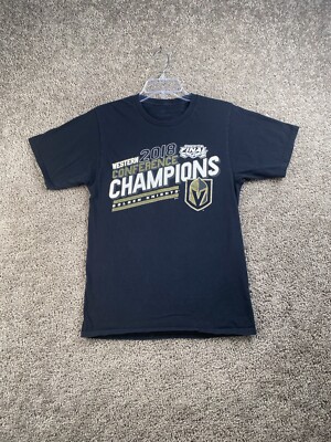 Vegas Golden Knights Shirt Adult Small Black White NHL Ice - Main Image