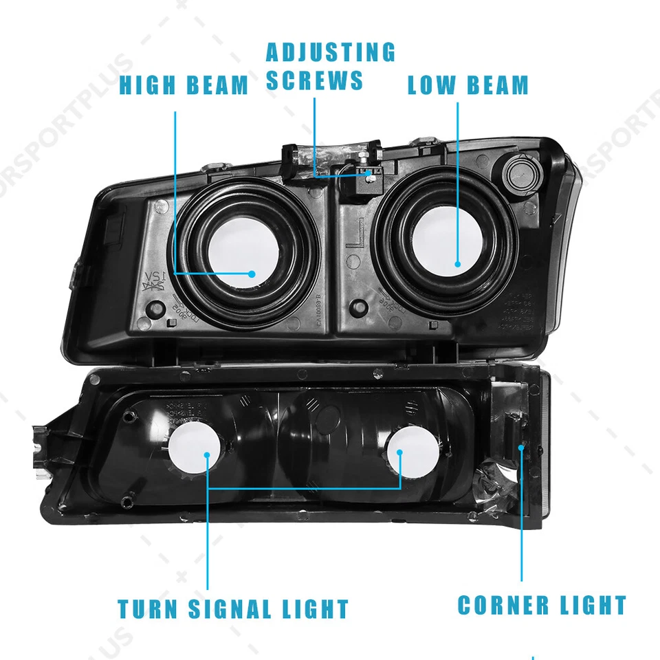 Faros ahumados y luces traseras para Chevrolet Classic 2003-2006 Silverado 2007 Foto 3 de 4