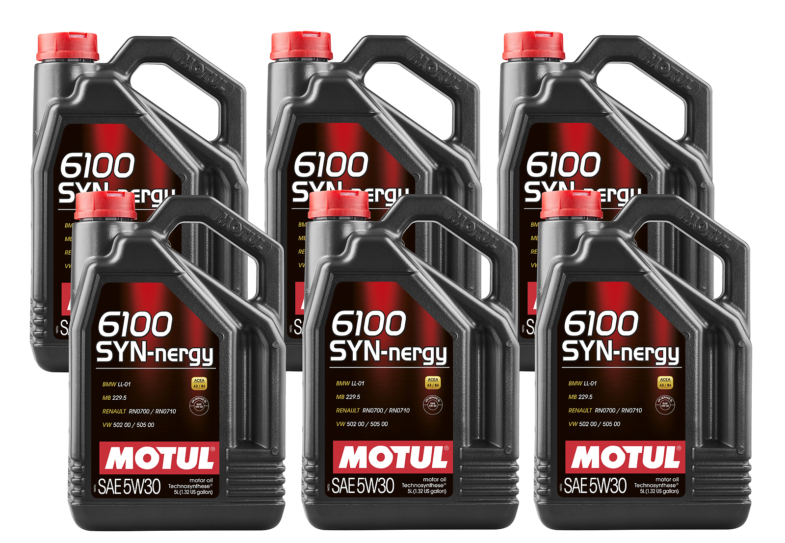 Motul 6100 SYN-NERGY 5W30 - 30L - Technosynthese Engine Motor Oil (6 x ...