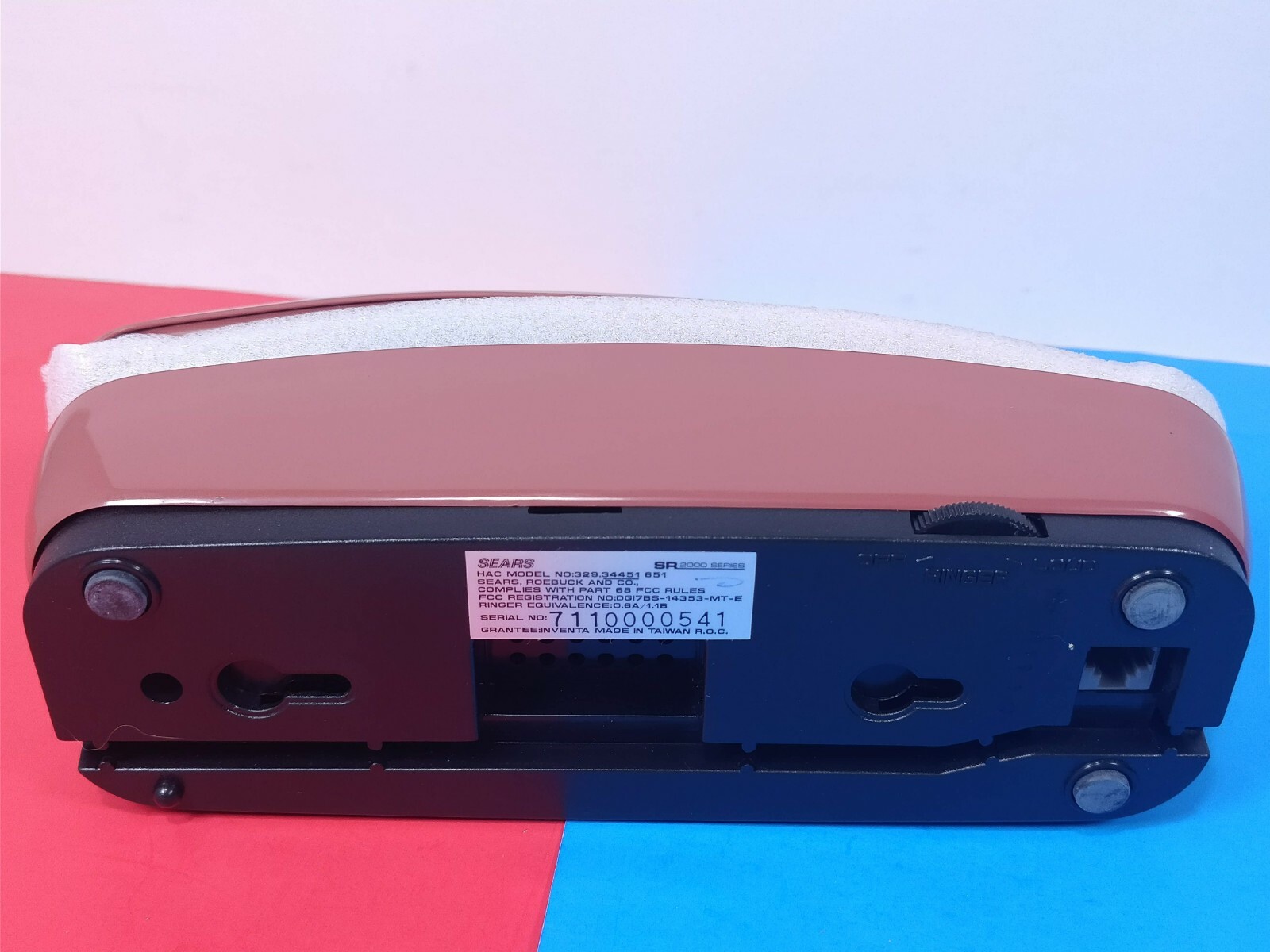 Vintage NOS Sears Trimstyle Wall Mount Phone Burgundy Retro Mint Unused