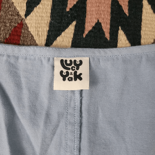 Mono Lucy & Yak JUNI 100 % Algodón Orgánico Talla S Azul Claro Cónico - Imagen 4 de 11