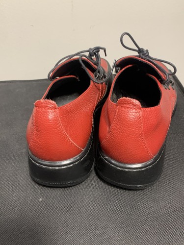 Zuecos Oxford Dansko de cuero rojo/negro nuevos sin caja EU 40 8,5 hechos en Marruecos - Imagen 3 de 6