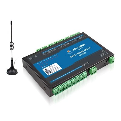 USR-IO808-CAT-1 Network 8-Channel Ethernet IO Switch Module Analog Acquisition #