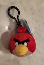 Commonwealth Angry Birds Plush Backpack Clip- RED New
