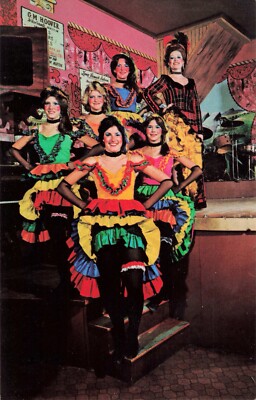 Miss Kitty & The Can Can Dancers, Long Branch Saloon, Dodge City Kansas Postcard