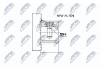 Nty NPW-AU-001 Gelenkkit, Antriebswelle FüR Audi, Seat, Vw