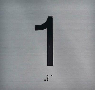 1st Floor Elevator Jamb Plate Sign with Braille and Raised ...--REF24-1027