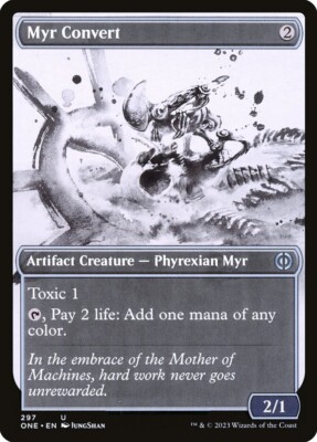 (x4) Myr Convert 297 Play Set Showcase Uncommon All Will Be One MTG NM