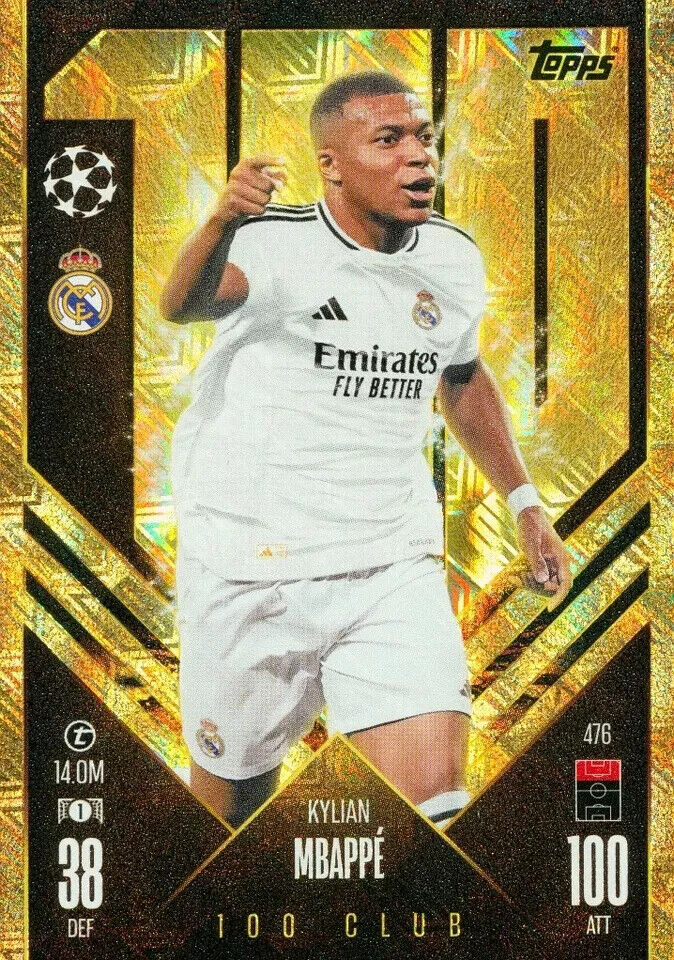 Topps Match Attax 2024/2025 24/25 100 Hundred Club Kylian Topps Match Attax 2024/2025 24/25 100 Hundred Club Kylian