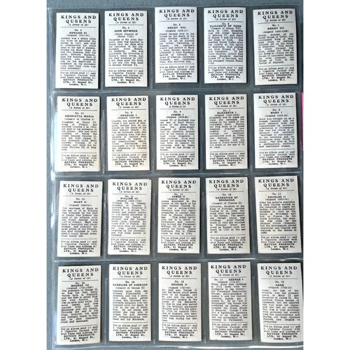 1961 - Gaycon - KINGS AND QUEENS - Complete Set 30 Tobacco Cards - Picture 2 of 4