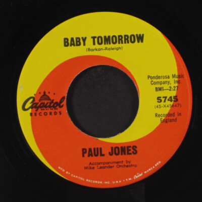 PAUL JONES: baby tomorrow / i can't hold on much longer Capitol Records 7''