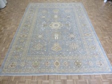 10'4 x 13'9 Hand Knotted Blue Peshawar Oushak Oriental Rug G15875
