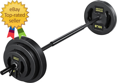 Barbell Weight Set for Lifting, 45 LB Weight Bar Set with Adjustable Free Weight
