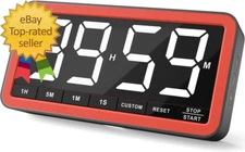 Digital Kitchen Timer with 7.8” Extra Large Display, Magnetic LED, with 3 Bright