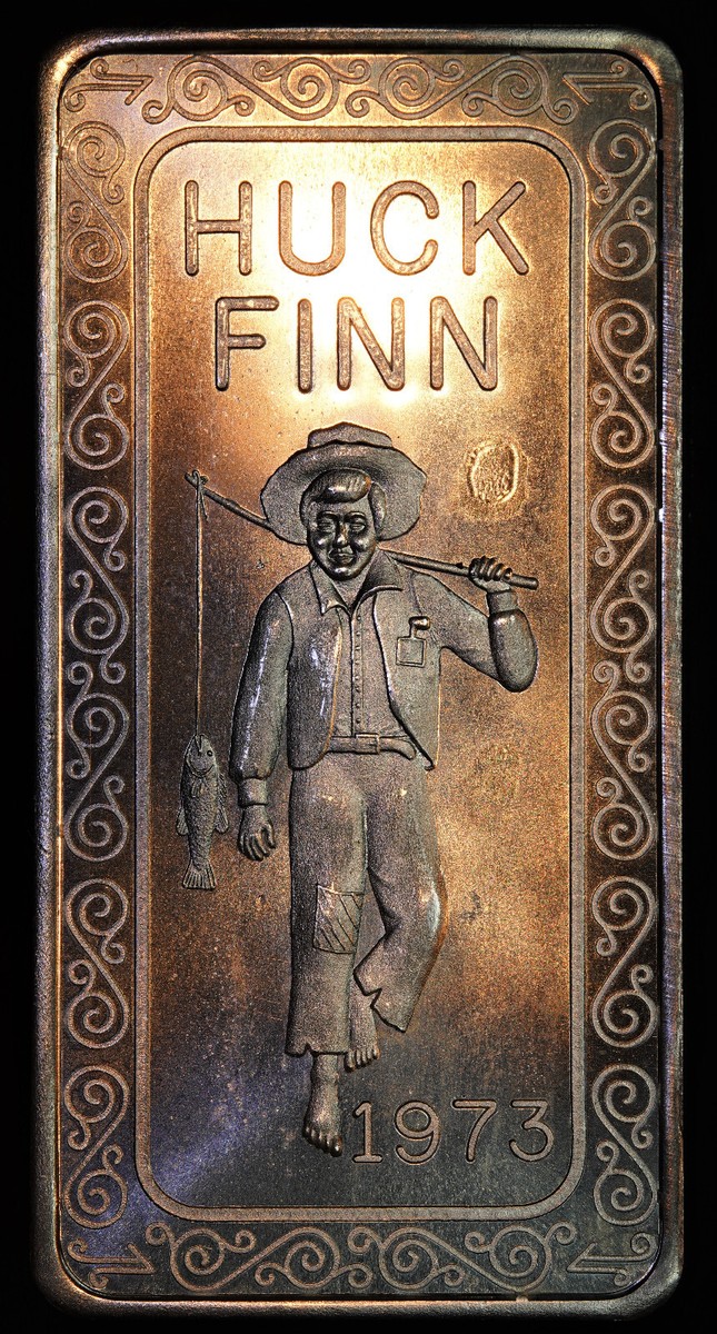 1973 HUCK FINN Tom Sawyer Samuel Clemens Mark Twain 1oz 999 Silver