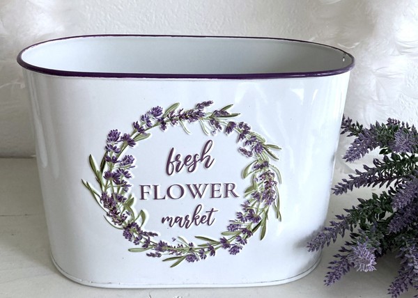 ÜBertopf Blumentopf Jardiniere Blumenschale Lavendel * Fresh Flower Market * #-image