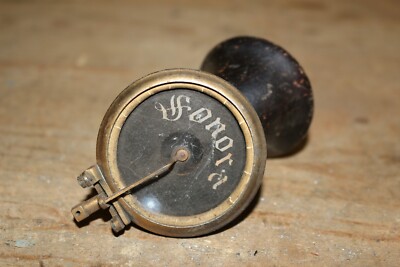 Unusual Antique Sonora Record Phonograph Gold Metal & Wood Reproducer