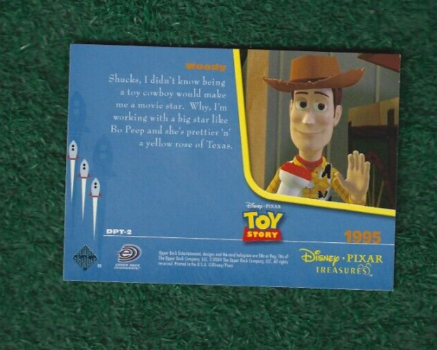 WOODY - 2004 UPPER DECK DISNEY PIXAR TREASURES CARD #DPT-2 - TOY