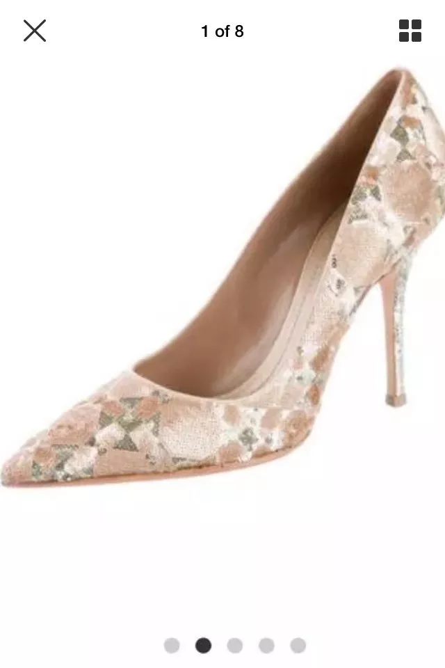 Escarpins à talons paillettes Christian Dior Miss Dior OR taille 40