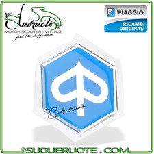 Scudetto Piaggio Stemma Nasello Logo Esagonale Adesivo Resinato per Moto Scooter