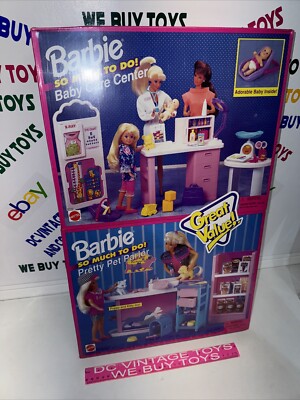 Barbie So Much to Do Baby Care Center & Pretty Pet Parlor Great Value Pack Set!!