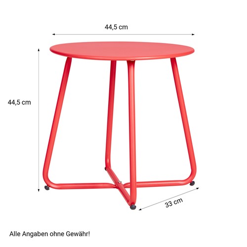 Gartenmöbel Set Sitzgruppe Lounge Essgruppe Gartenset Rot 3 teilig Homestyle4u - Bild 10 von 12