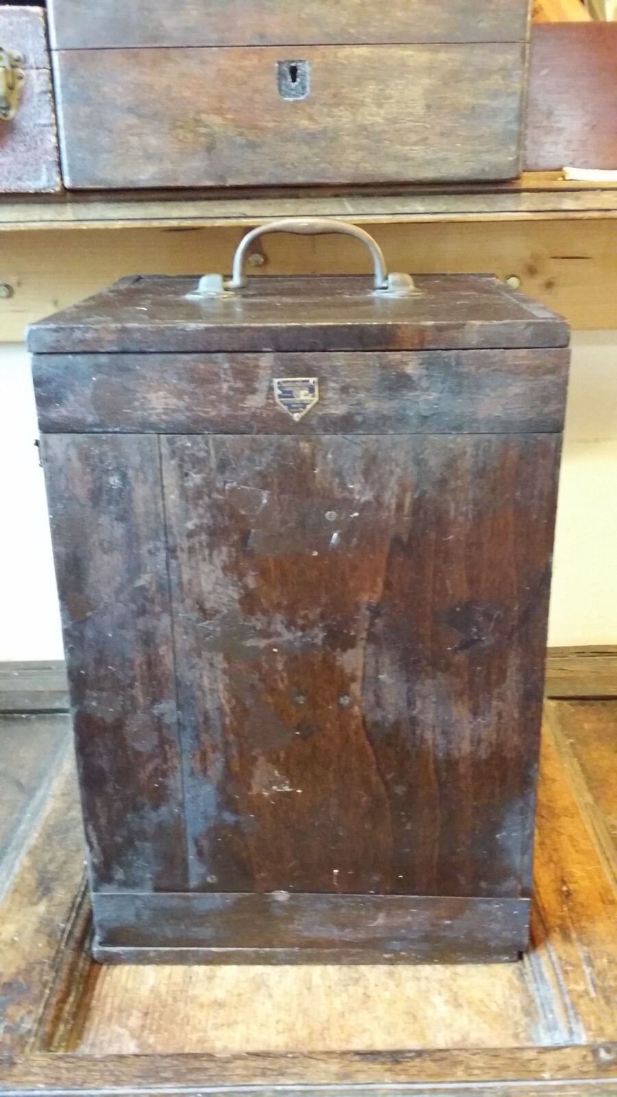 ANTIQUE 1930'S LARGE BRASS FLASH POINT TESTER BAIRD & TATLOCK - CASED LABORATORY