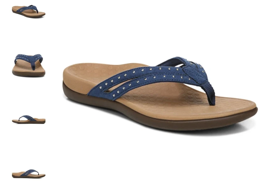Vionic Tasha Dark Blue Toe Post Sandal Flip Flop Women's US sizes 5-12 NEW!!!