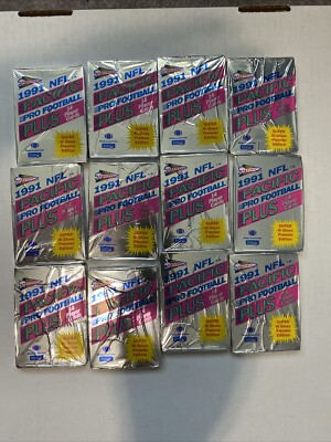 1991 NFL Pacific Pro Football Plus Packs (12)Packs - 14 Cards Per Pack