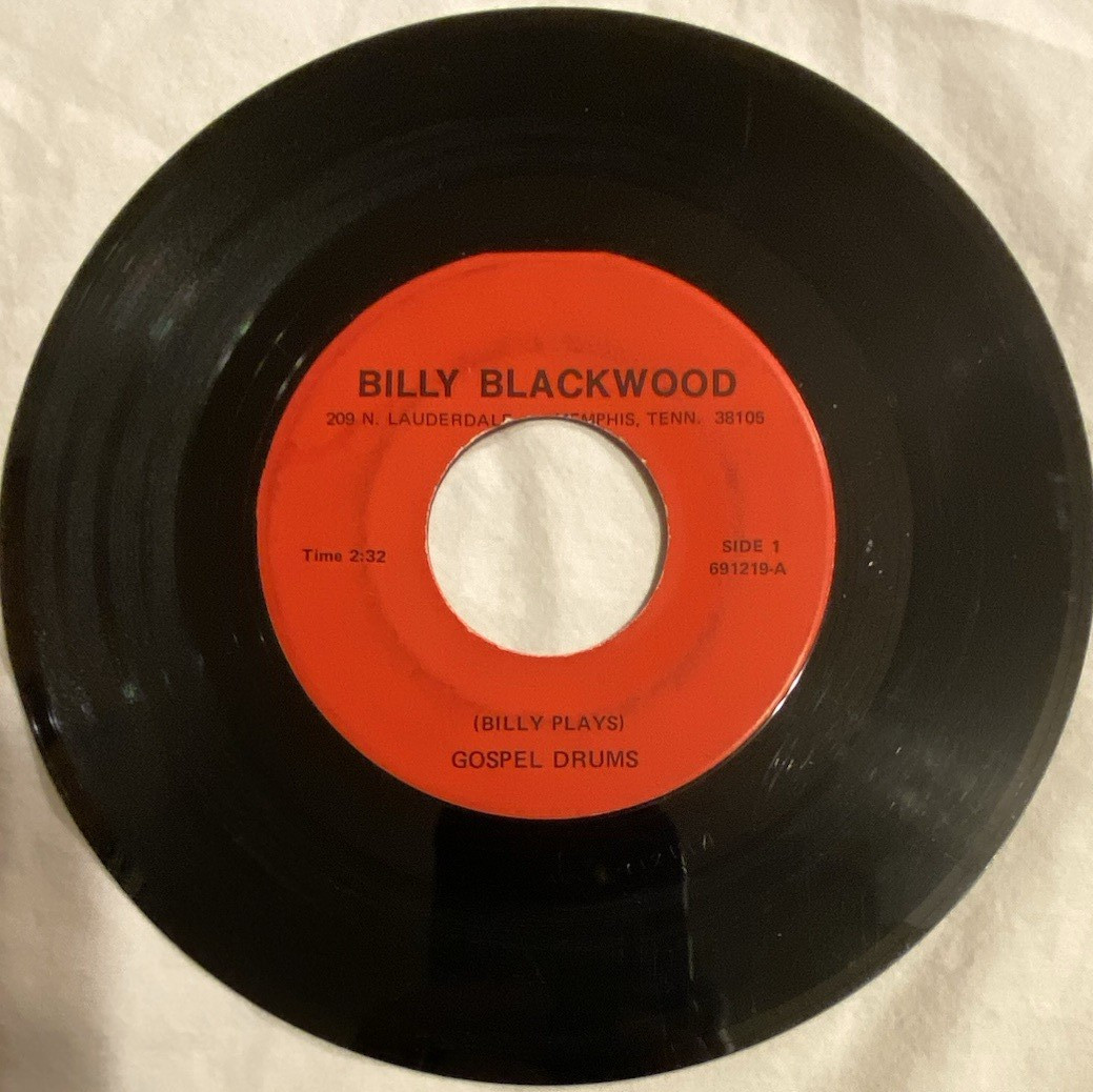 BILLY BLACKWOOD Gospel Drums RARE PRIVATE PRESS Vinyl 7" 45 FUNK Xian PSYCH FOLK