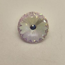 Swarovski Crystal Clear AB 18mm Rivoli 6204 Pendant; Large Size; Vintage 